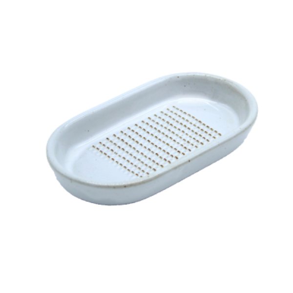 画像1: ◆萬古焼 ひげが出にくい生姜おろし器 白