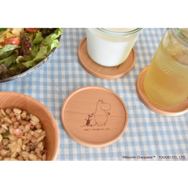 画像8: 木のコースター ムーミン・リトルミイ・スナフキン