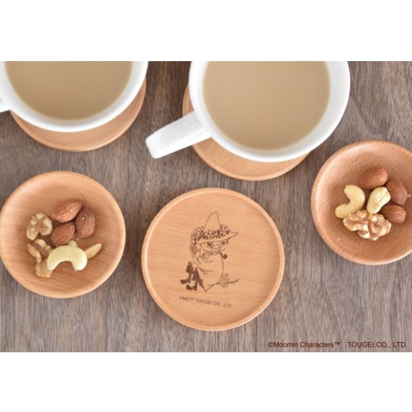 画像10: 木のコースター ムーミン・リトルミイ・スナフキン