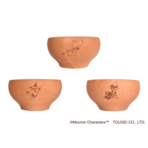 画像1: お椀L　ムーミン・リトルミイ・スナフキン