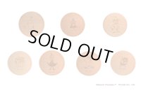 木のコースター　2G　ムーミン・リトルミイ・スナフキン・ニョロニョロ・ミムラねえさん・スノークのおじょうさん・スティンキー