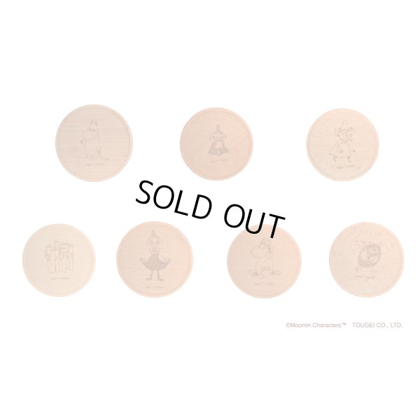 画像1: 木のコースター　2G　ムーミン・リトルミイ・スナフキン・ニョロニョロ・ミムラねえさん・スノークのおじょうさん・スティンキー