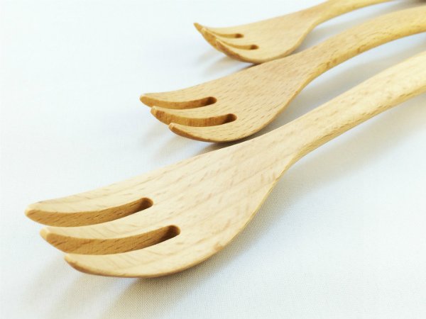 画像2: MUTE(ミュート)フォークSML:ビーチ材 (2)