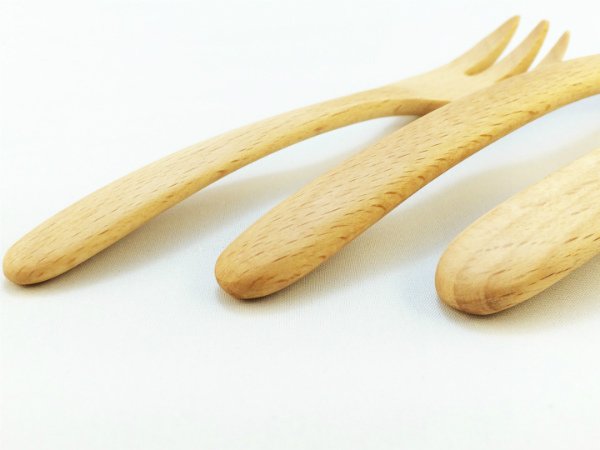 画像4: MUTE(ミュート)フォークSML:ビーチ材 (4)