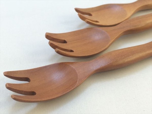 画像2: 和柄アニマル モコモコデザートフォーク (2)