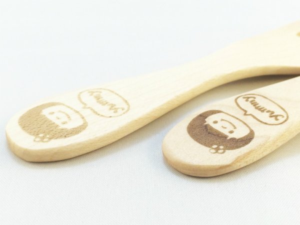 画像4: 消しゴムはんこ スプーン&フォーク おんなのこ (4)