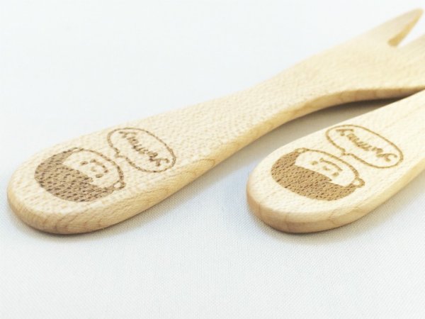 画像4: 消しゴムはんこ スプーン&フォーク おとこのこ (4)