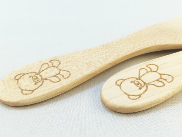 画像4: 消しゴムはんこ スプーン&フォーク くまさん (4)