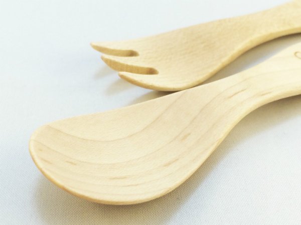 画像2: 消しゴムはんこ スプーン&フォーク くまさん (2)