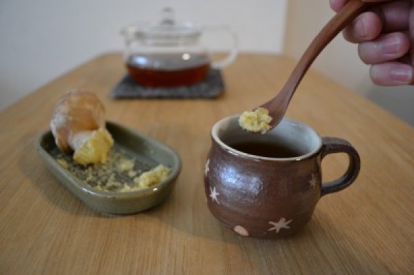 画像3: ◆萬古焼 ひげが出にくい生姜おろし器 アメ釉 (3)