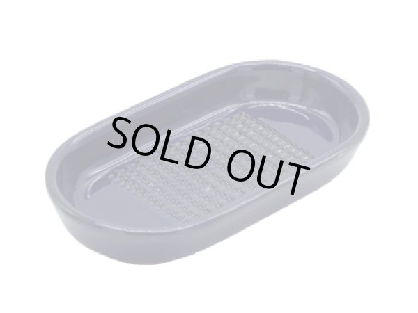 画像1: ◆萬古焼　ひげが出にくい生姜おろし器　藍 (1)