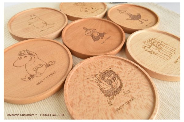 画像9: 木のコースター 2G ムーミン・リトルミイ・スナフキン・ニョロニョロ・ミムラねえさん・スノークのおじょうさん・スティンキー (9)