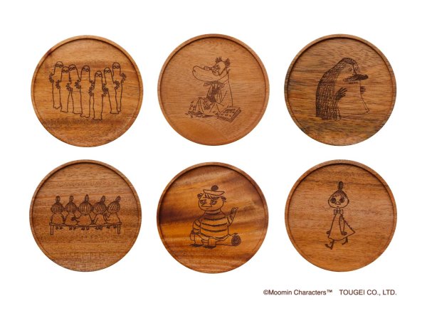 画像1: アニバーサリーコースター ムーミン マホガニー (1)