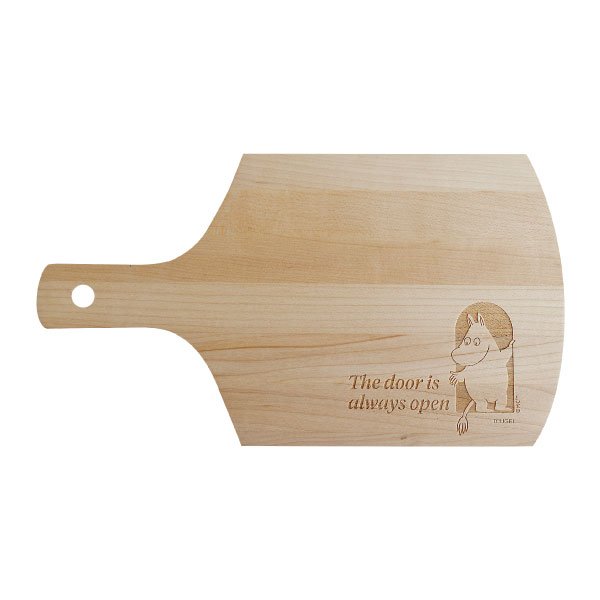 画像1: ムーミン80周年アニバーサリーカッティングボード角S メープル (1)